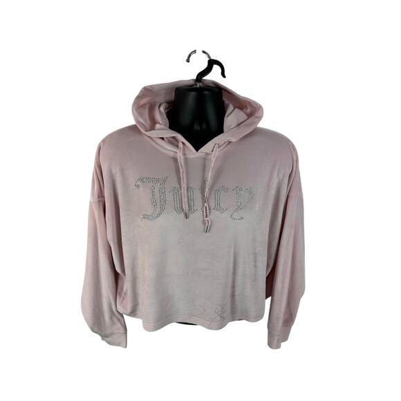 Juicy Couture Y2K  “JUICY” Jeweled Comfy Lounge Set Pink Velour Size Medium - Picture 2 of 16